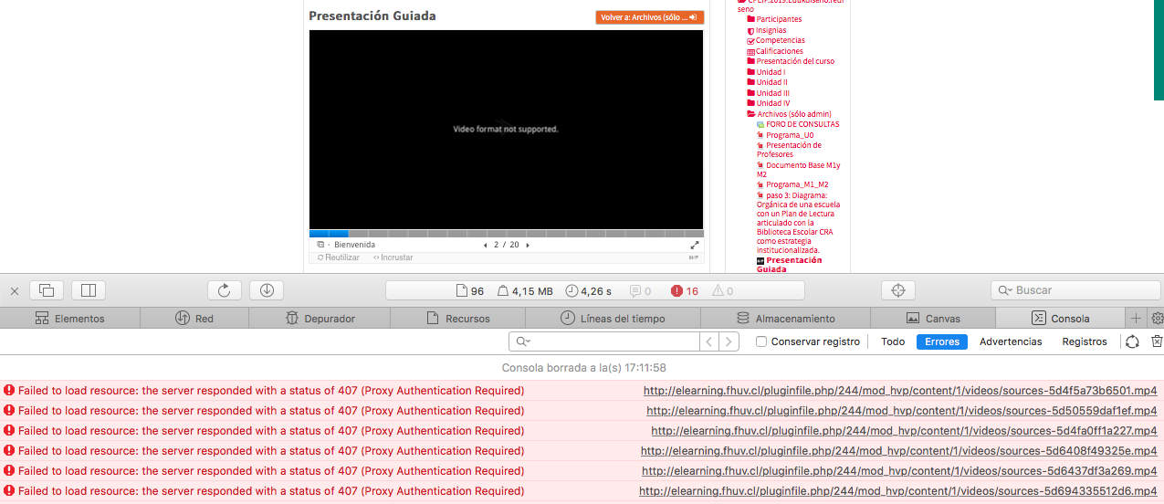 Video format not supported H5P